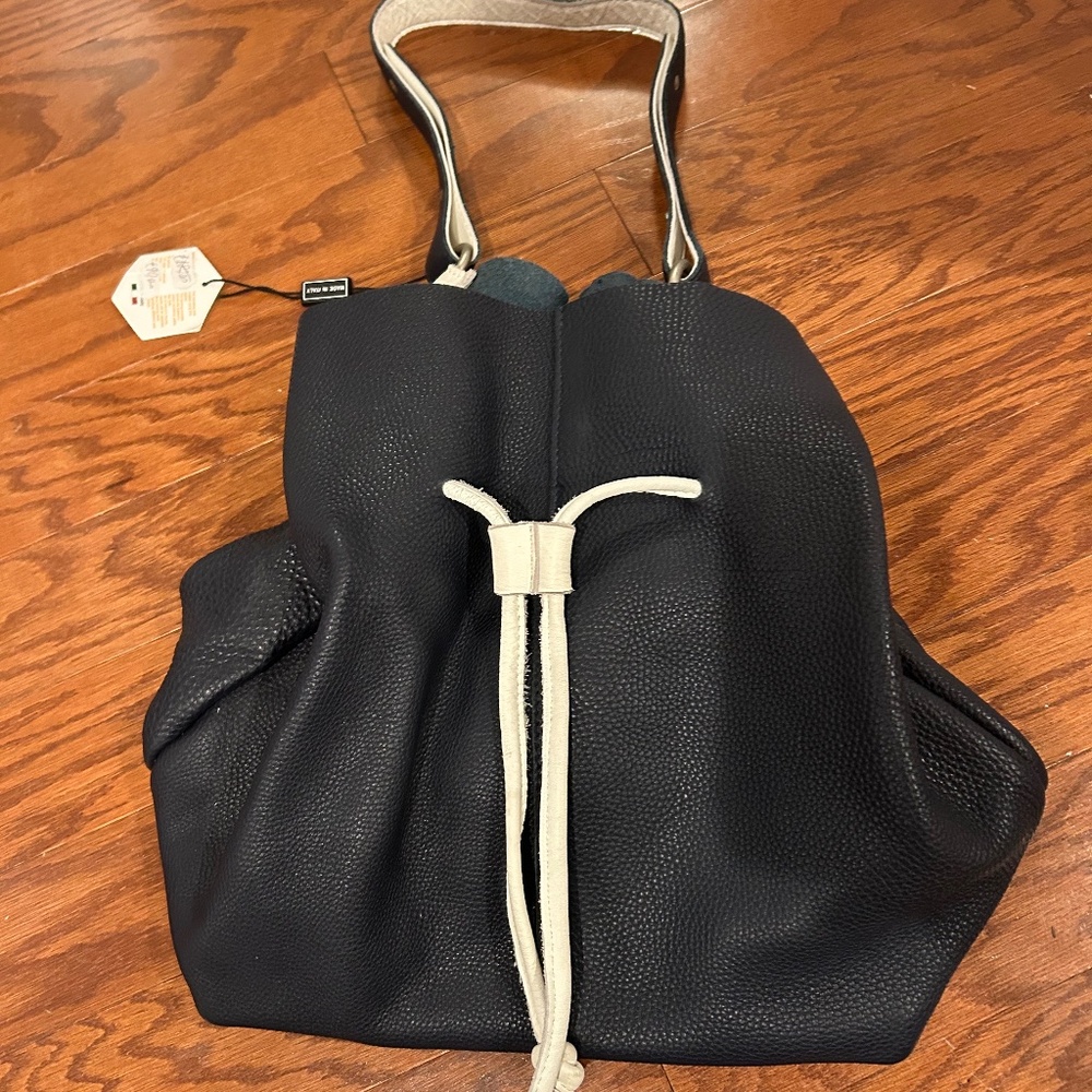 Navy Genuine Italian Leather